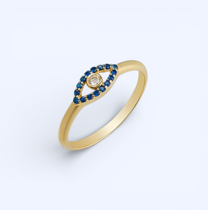 Azure | 14 Ayar Altın Nazar Yüzük