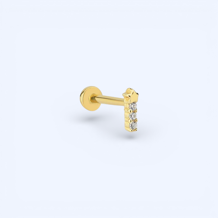 Carina | 14 Ayar Altın Taşlı Piercing