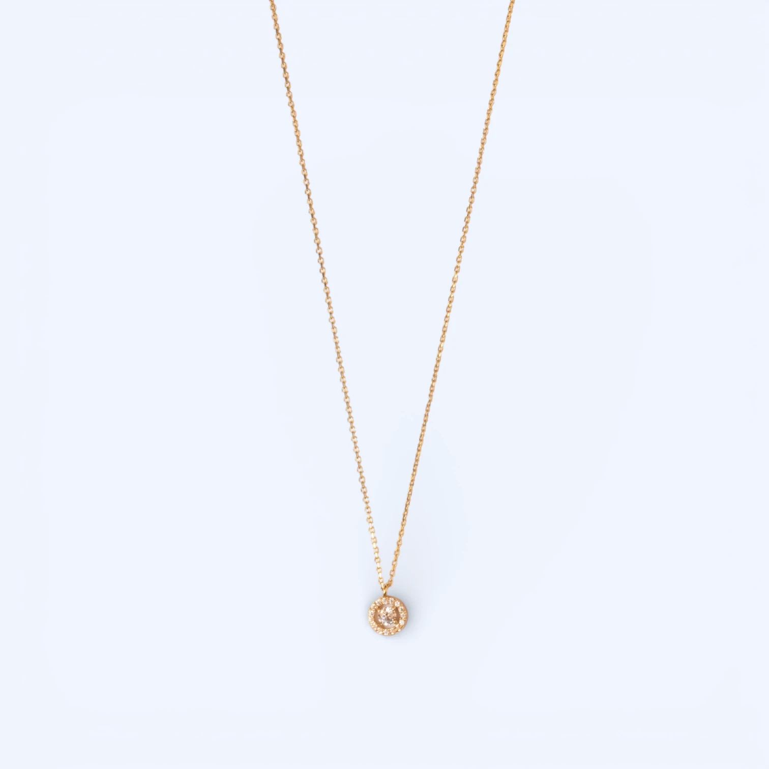 Celia | 14 Ayar Altın Halo Taşlı Kolye