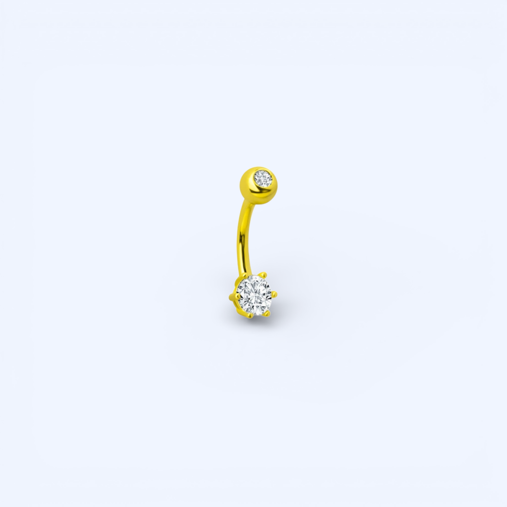 Clara | 14 Ayar Altın Berrak Piercing