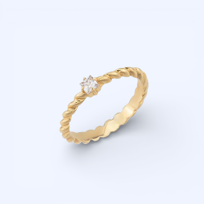 Corda | 14 Ayar Altın Burgu Detaylı Yüzük