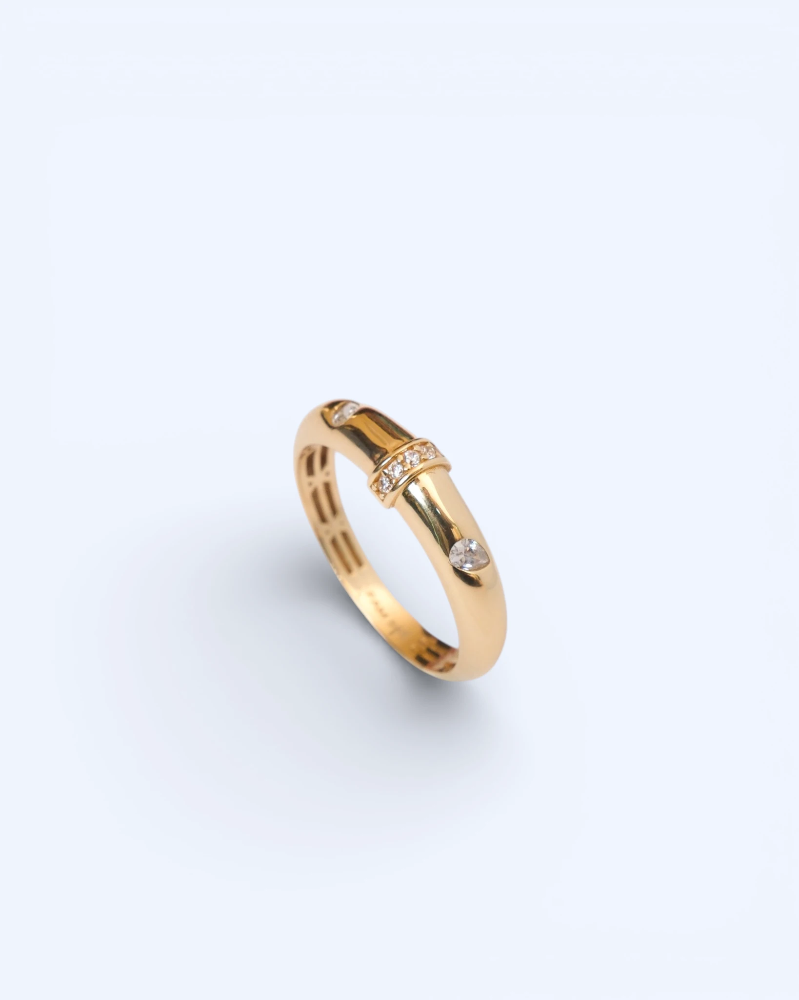 Domea | 14 Ayar Altın Bombe Yüzük ek görsel