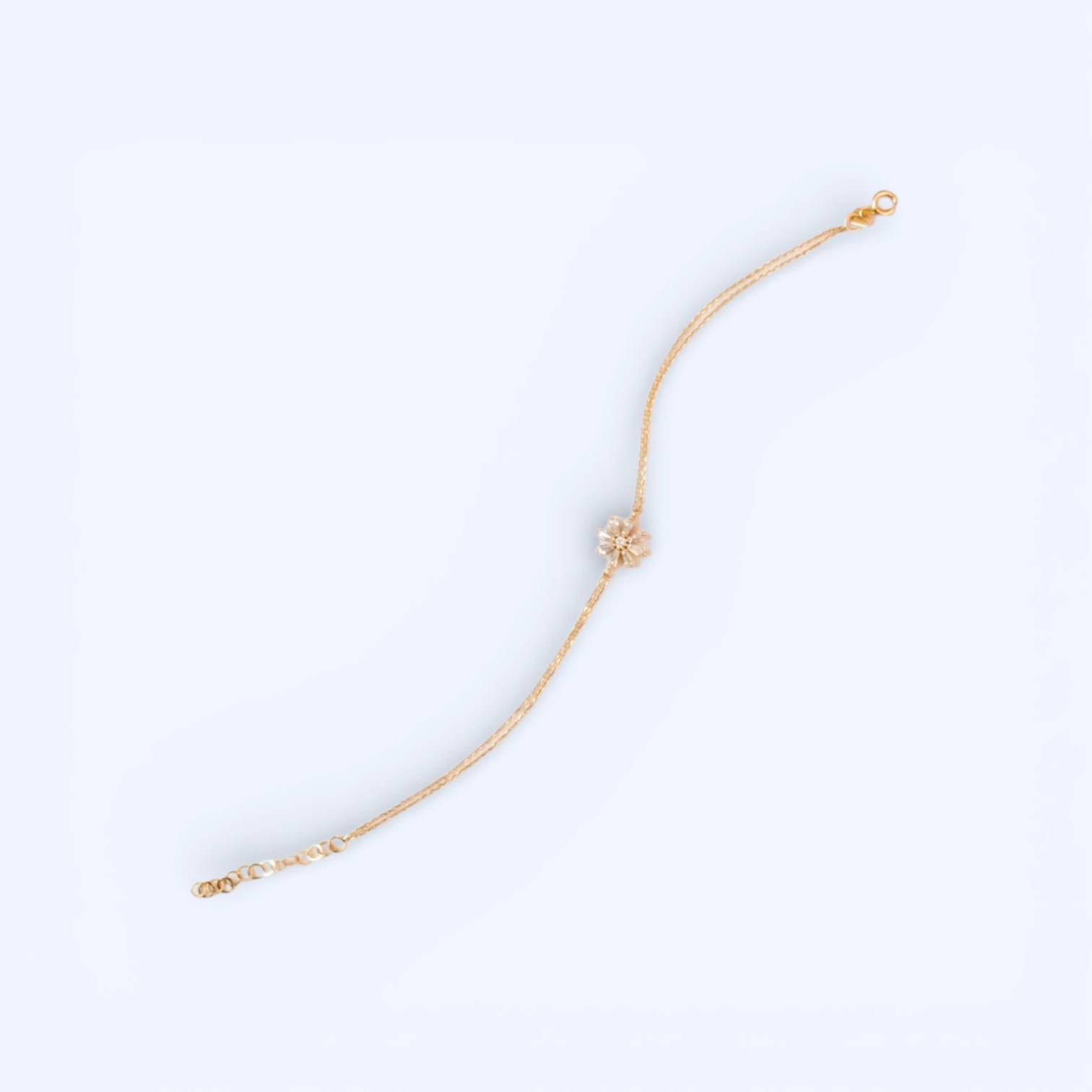 Fior | 14 Ayar Altın Çiçek Bileklik