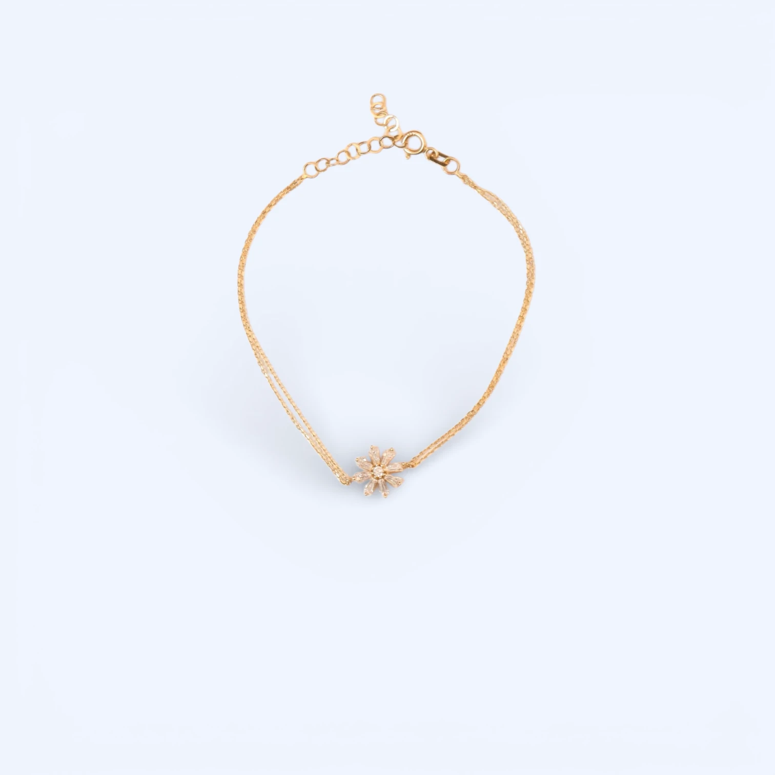 Fior | 14 Ayar Altın Çiçek Bileklik ek görsel
