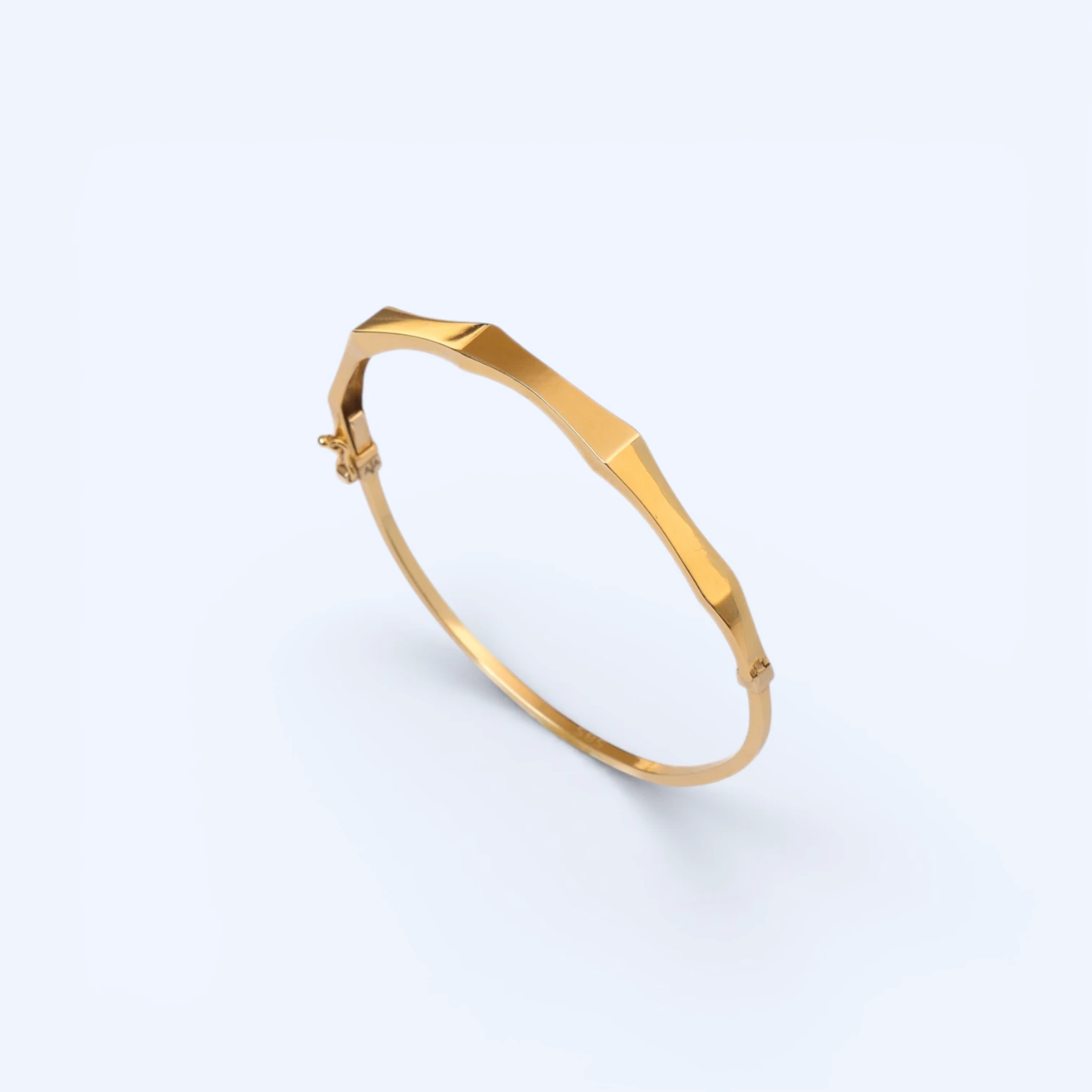 Hexa | 14 Ayar Altın Geometrik Kelepçe