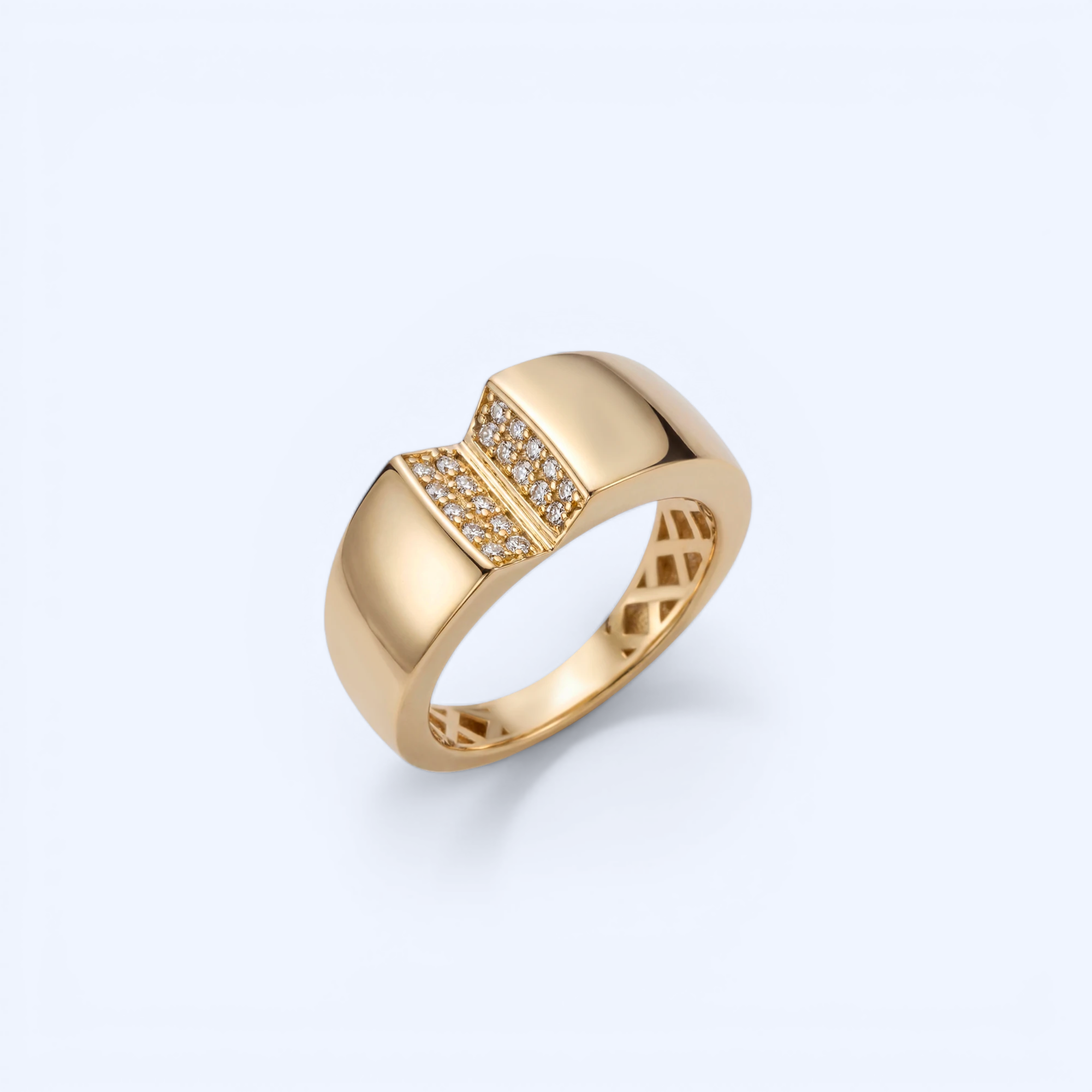 Intra | 14 Ayar Altın Pave Yüzük