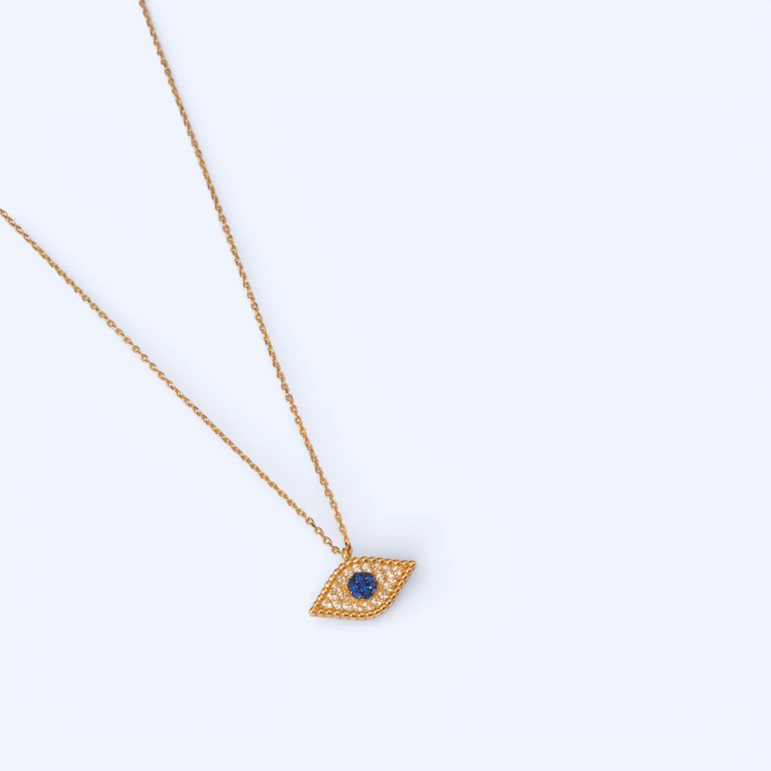 Mio | 14 Ayar Altın Minimal Nazar Kolye