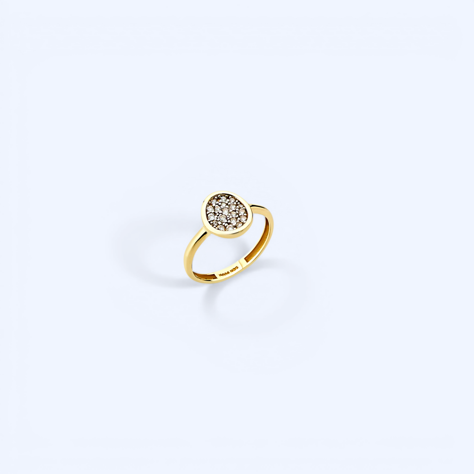 Nebula | 14 Ayar Altın Organik Pave Yüzük