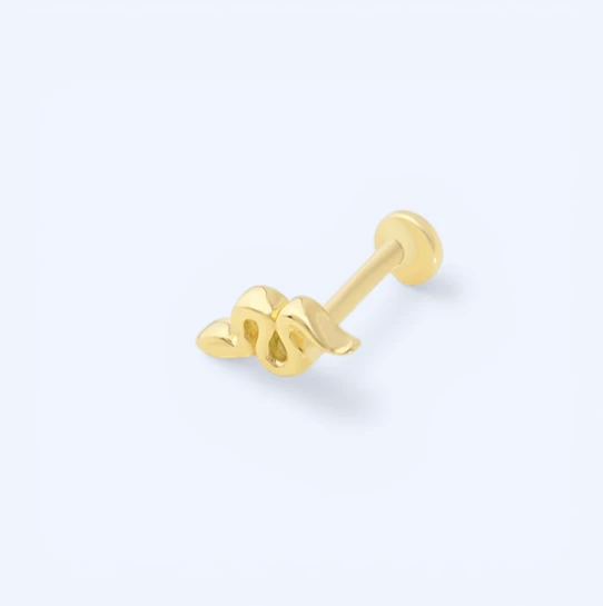 Ophidia Grande | 14 Ayar Altın Sade Yılan Piercing