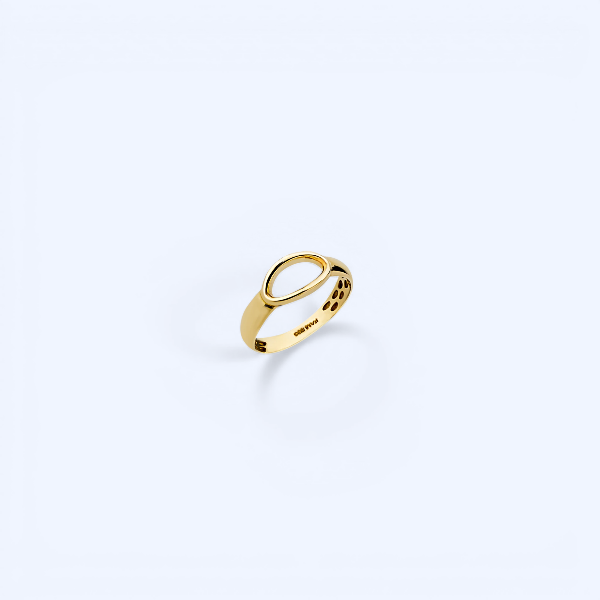 Oria | 14 Ayar Altın Oval Form Yüzük