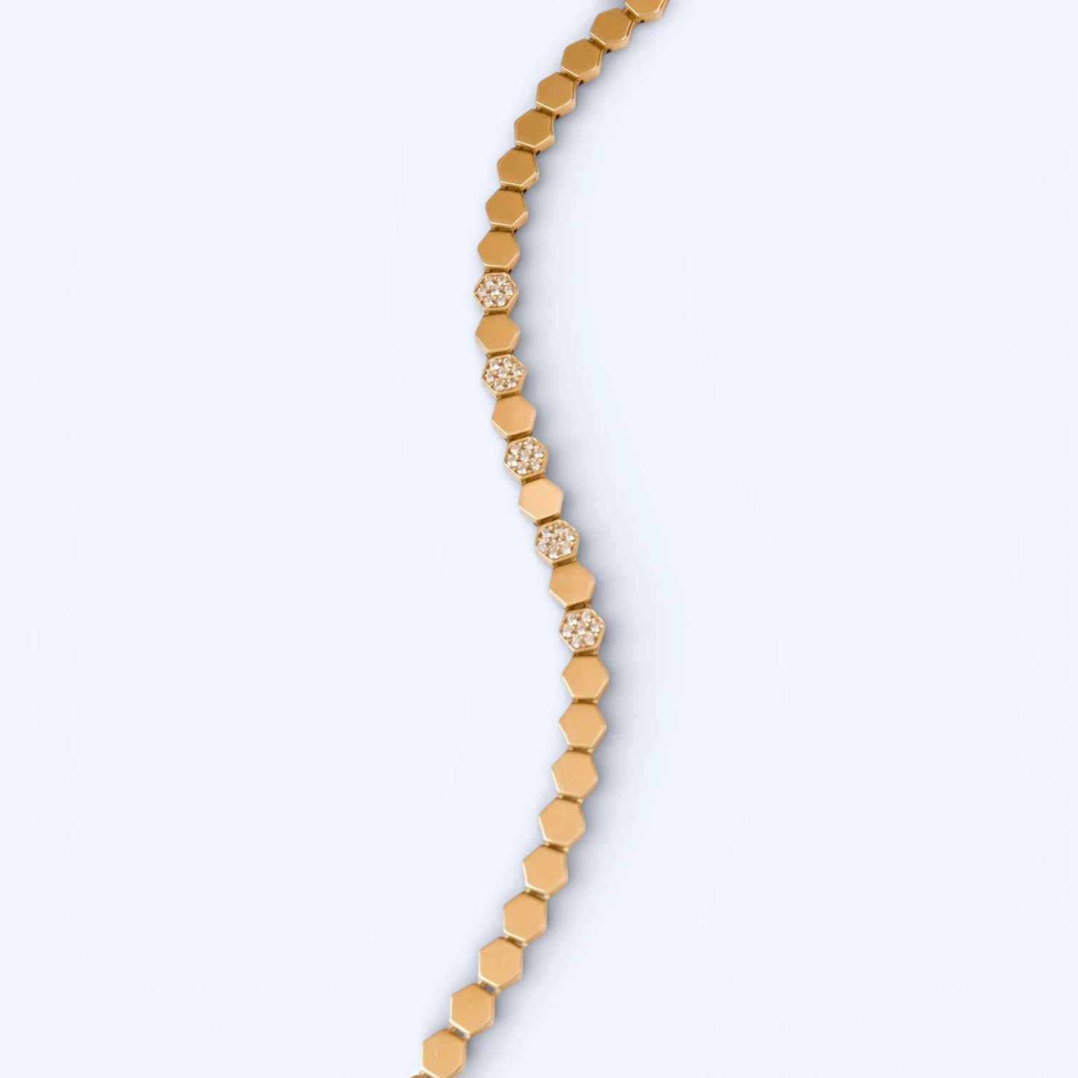 Peta | 14 Ayar Altın Petek Zincir Bileklik