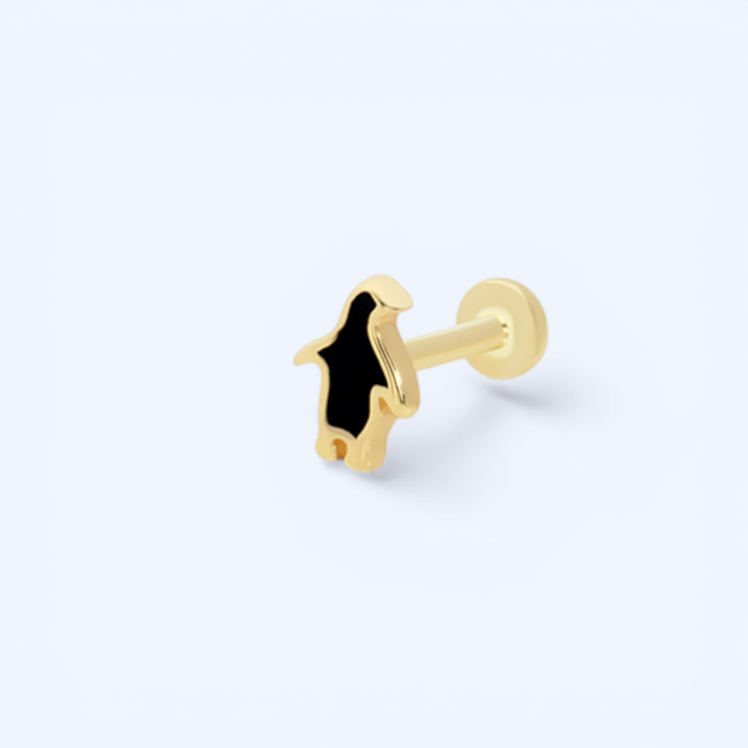 Pingu | 14 Ayar Altın Mineli Penguen Piercing