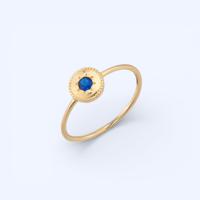 Rigel | 14 Ayar Altın Mavi Yıldız Yüzük