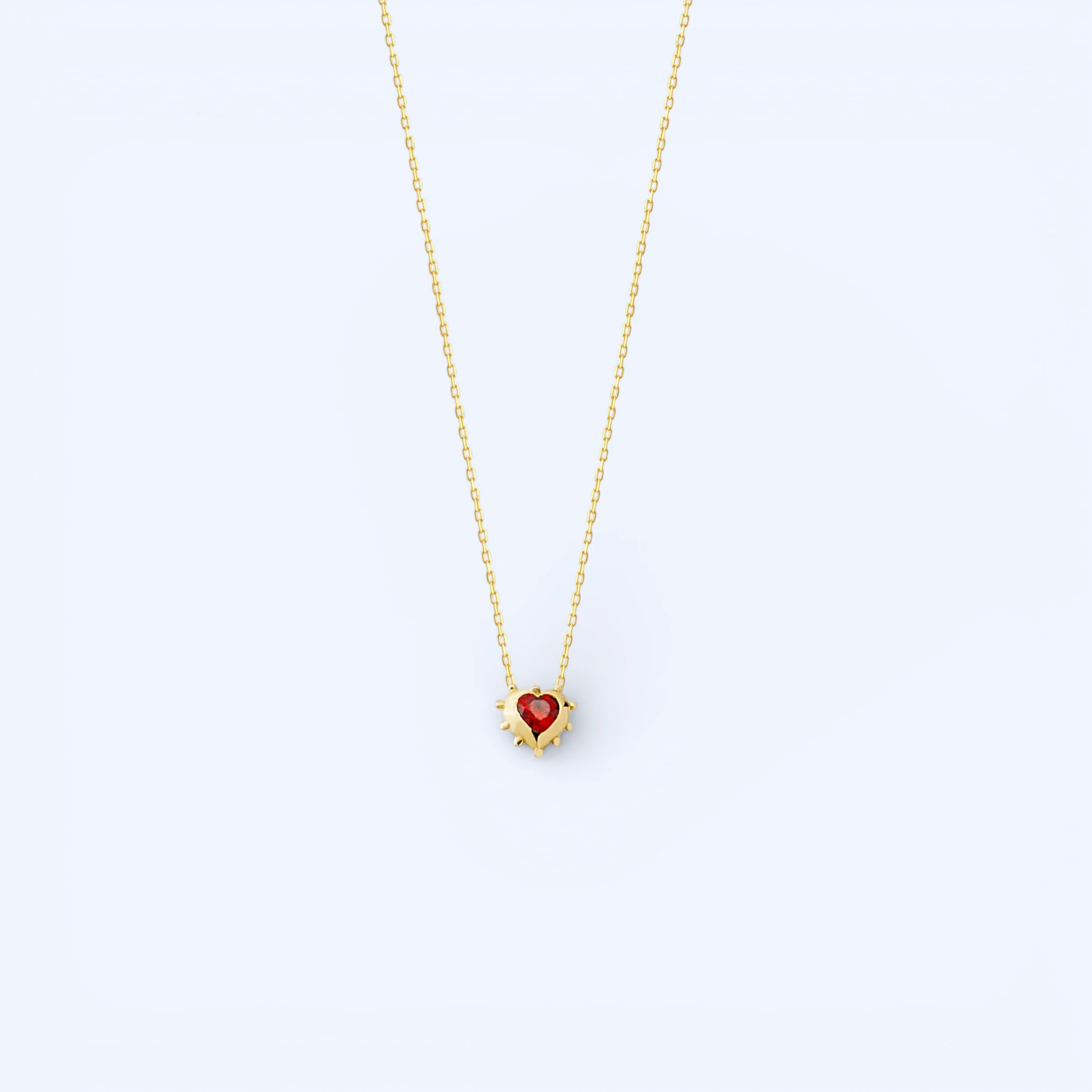 Sacra | 14 Ayar Altın Tılsımlı Kalp Kolye