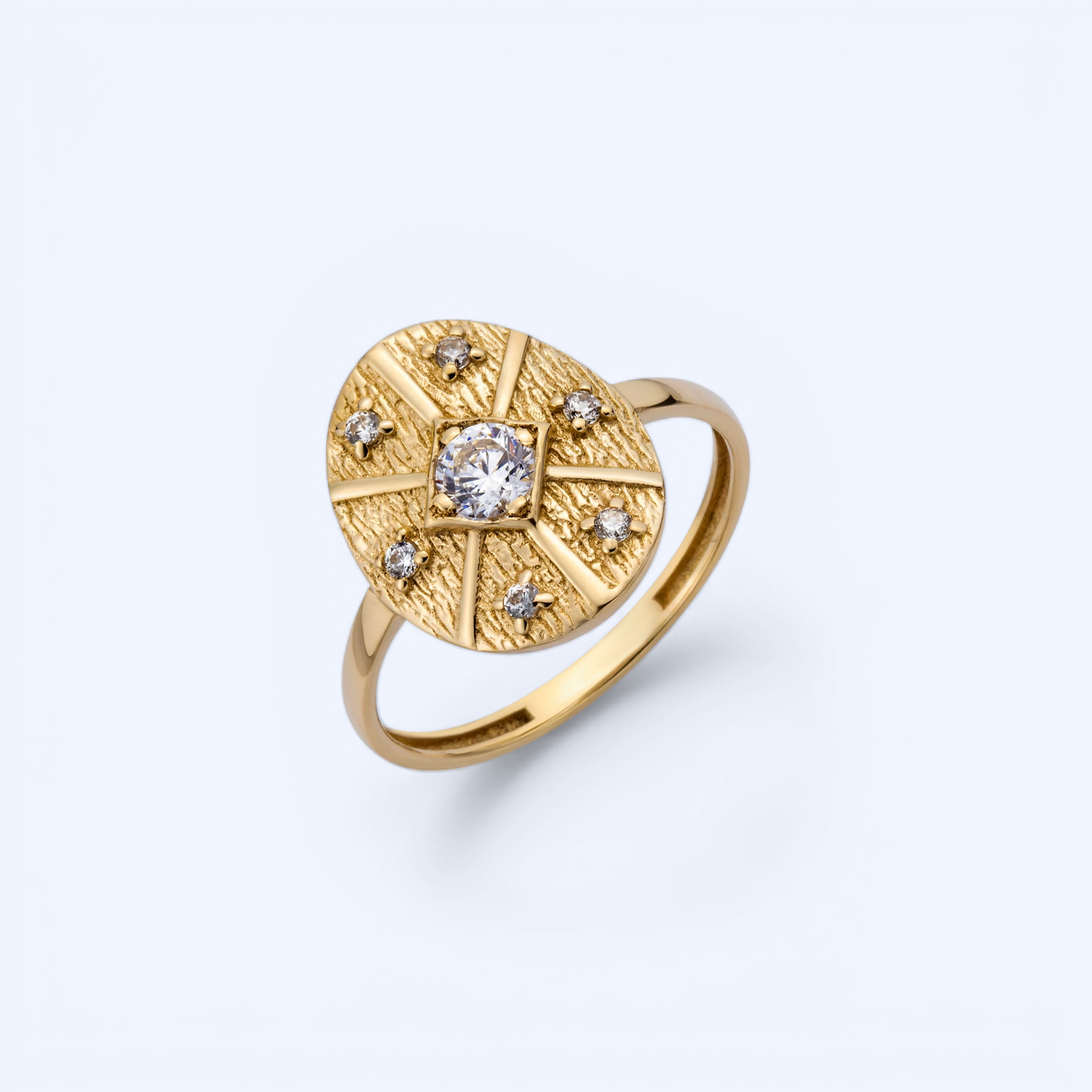 Soleil | 14 Ayar Altın Işıltılı Yüzük