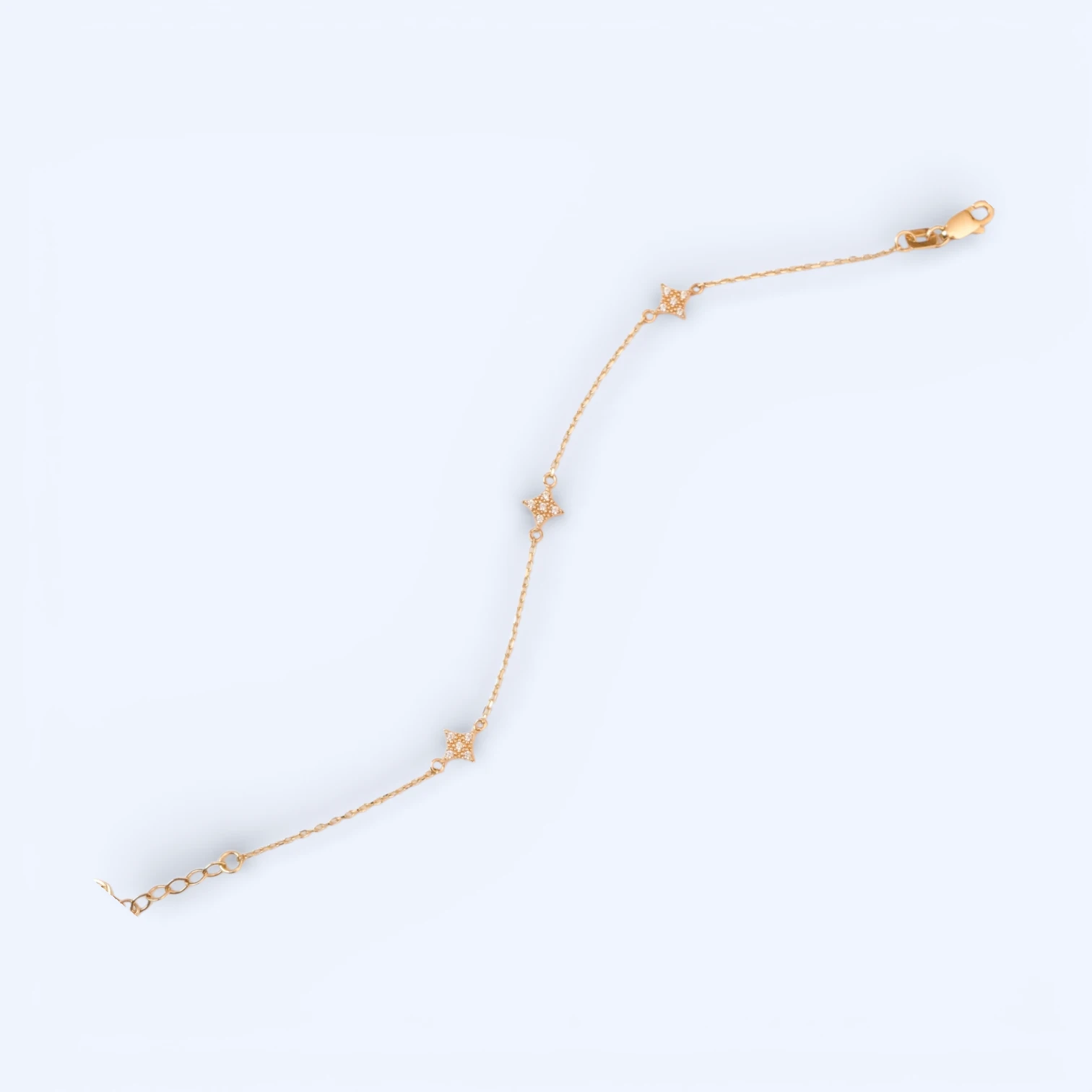 Tera | 14 Ayar Altın Üçlü Yıldız Bileklik