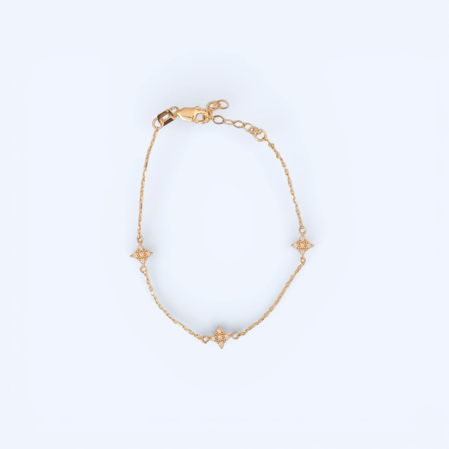 Tera | 14 Ayar Altın Üçlü Yıldız Bileklik