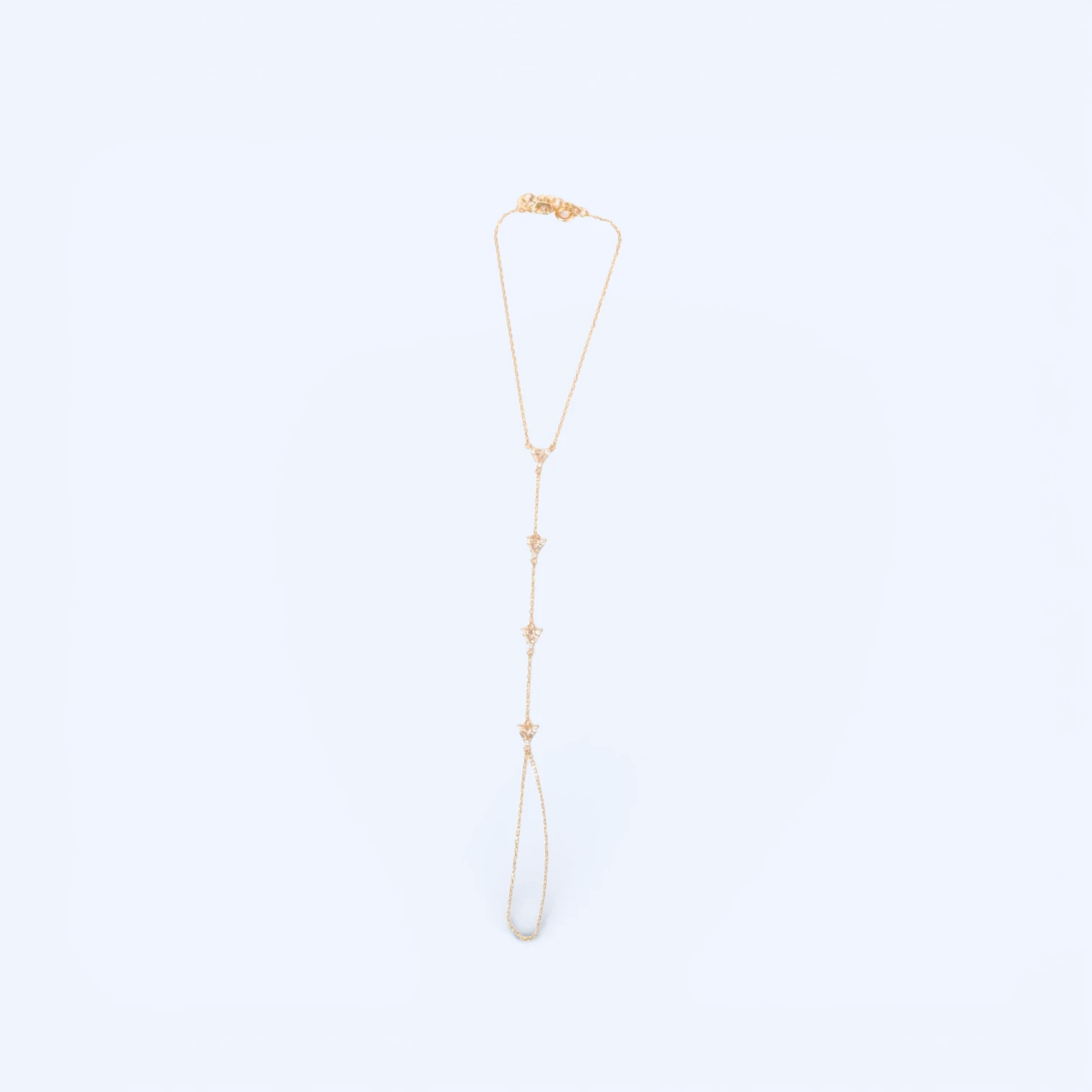 Trina | 14 Ayar Altın Üçgen Taşlı Şahmeran