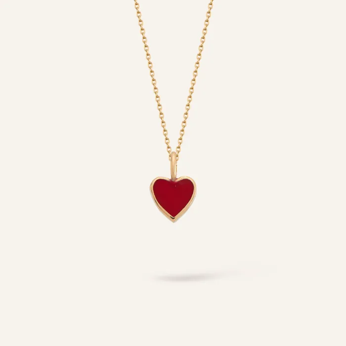 Mini Red Heart Kolye